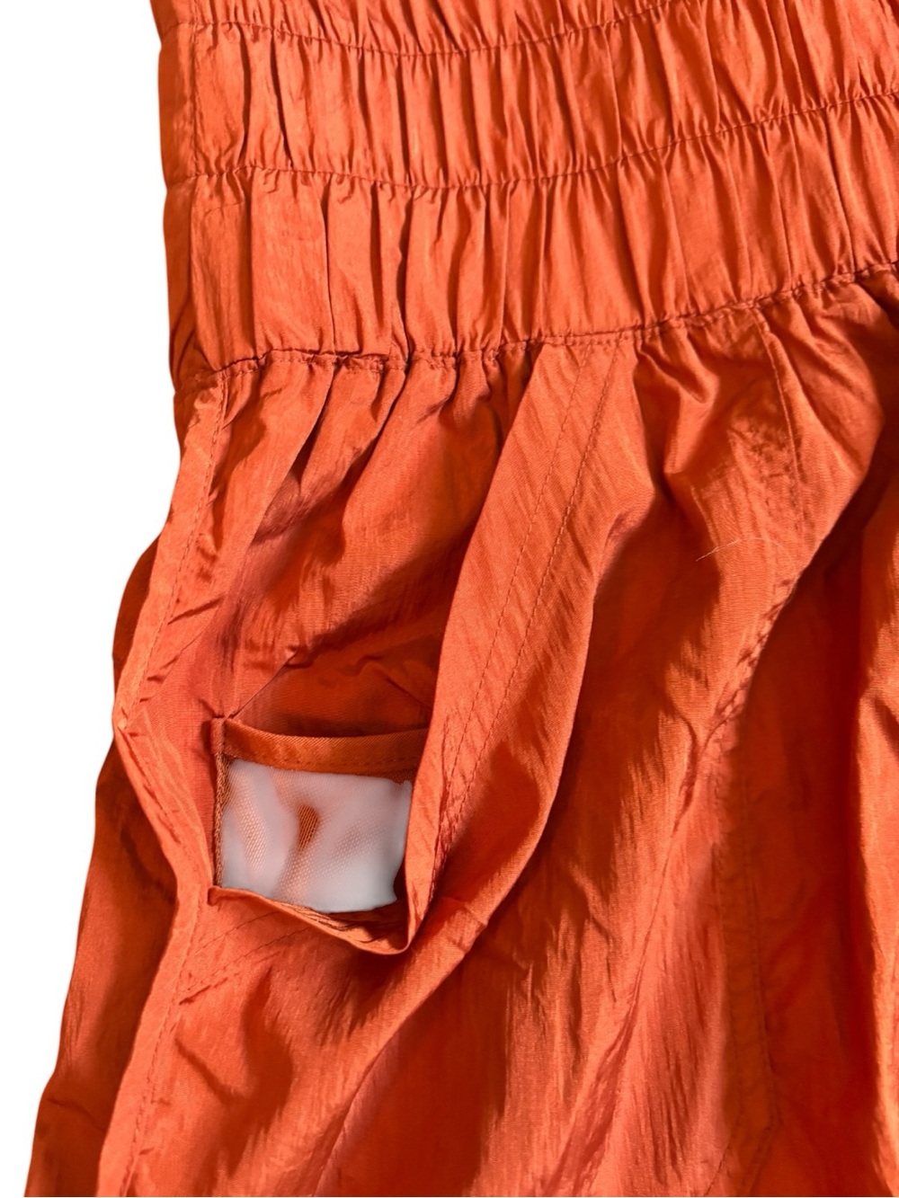 FP Movement Free People The Way Home Joggers Orange Nylon Track Pants Size S NWT - Picture 4 of 10